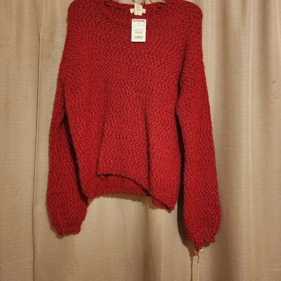 Red Popcorn Sweater (M) - Picture 2 of 3